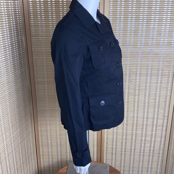 🔷Talbots Stretch  Black Tapered Fit Short Button Up Jacket Size 6 - Picture 4 of 8